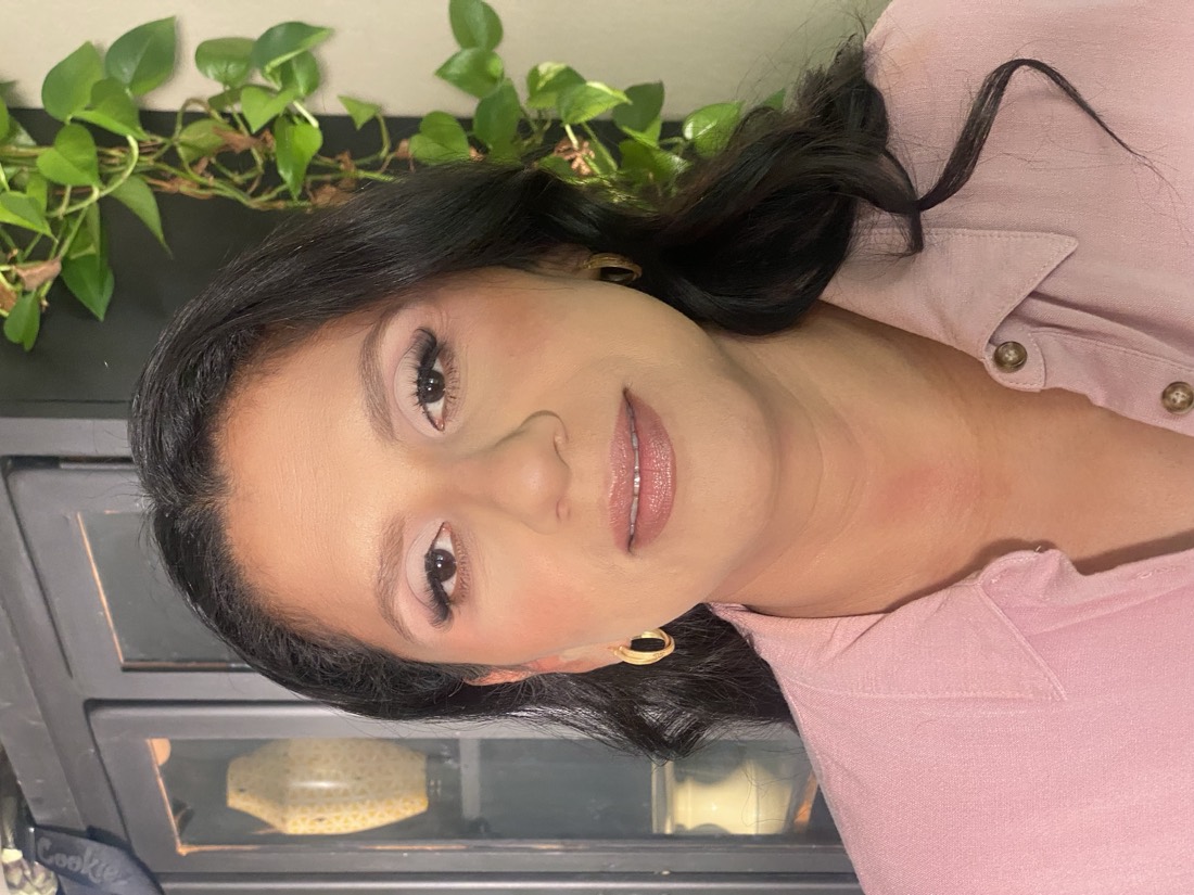 Soft glam makeup with shimmer eye and lashes, San Francisco